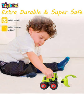 Toyshine Farmers Planet DIY Take Apart Farm Truck Playset for 3,4,5,6 Year Old Kids STEM Building Toy- Model B - Forklift