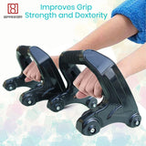 Spanker Push Up Stand Cum AB Roller Wheel for Abdominal Exercise- Lower AB Exercise Equipment for Home Gym Core Workout for Women and Men SSTP