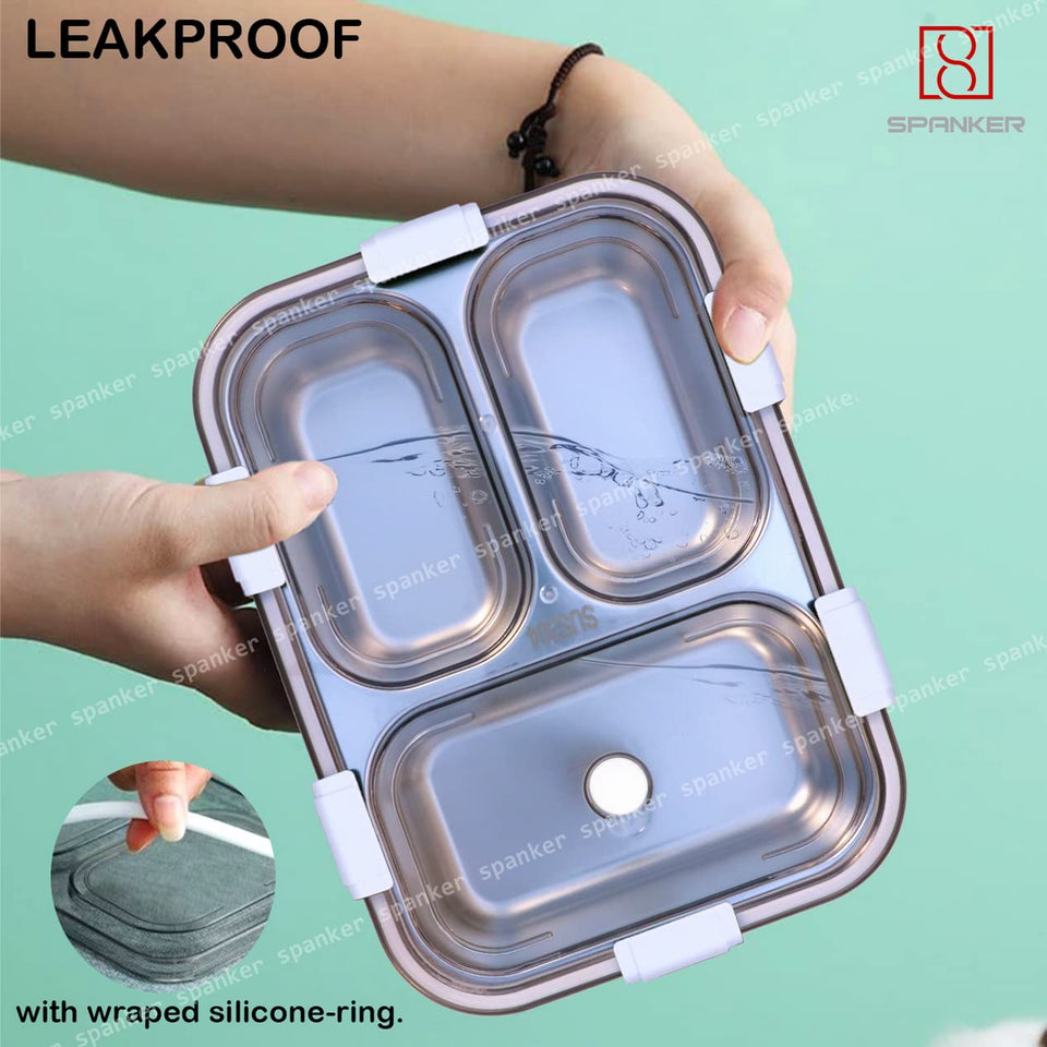 Spanker Magna Lunch Box Thermal Stainless Steel Insulation Box Tableware Set Portable Lunch Containers for Kid Adult Student Children Keep Food - 750 ML - Light Blue