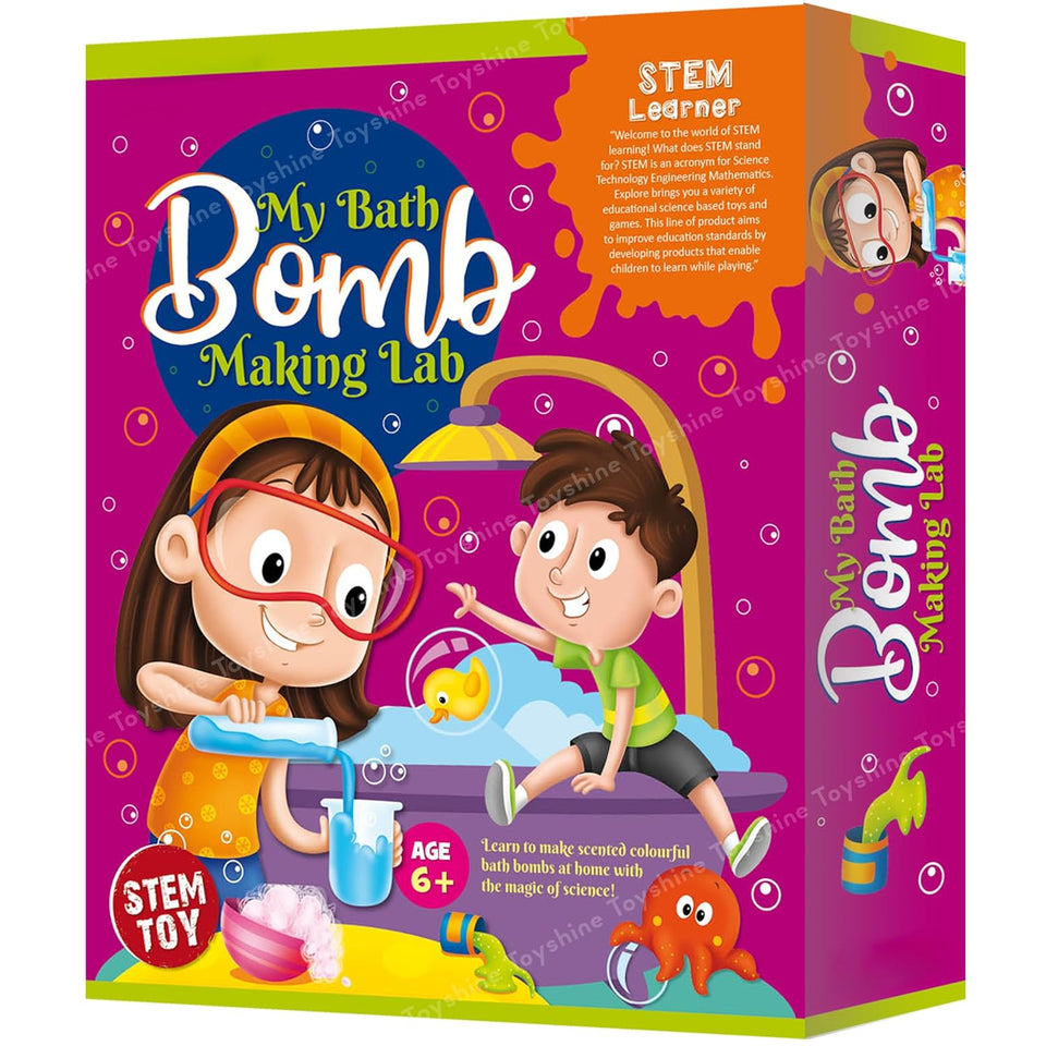 Toyshine My Bath Bomb Making Lab Stem Educational Learning Creative Fun Science Project DIY Activity Toy Kit for Boys and Girls 6+