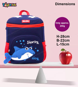 Toyshine Sharky Backpacks for Kids Girls Boys Cute Toddler Backpack Preschool Nursery Travel Bag