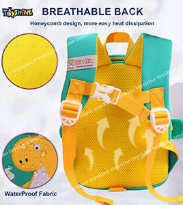 Toyshine Dinosaur Oozle Backpacks for Kids Girls Boys Cute Dinosaurs Dino Toddler Backpack Preschool Nursery Travel Bag - Mini Size - Green