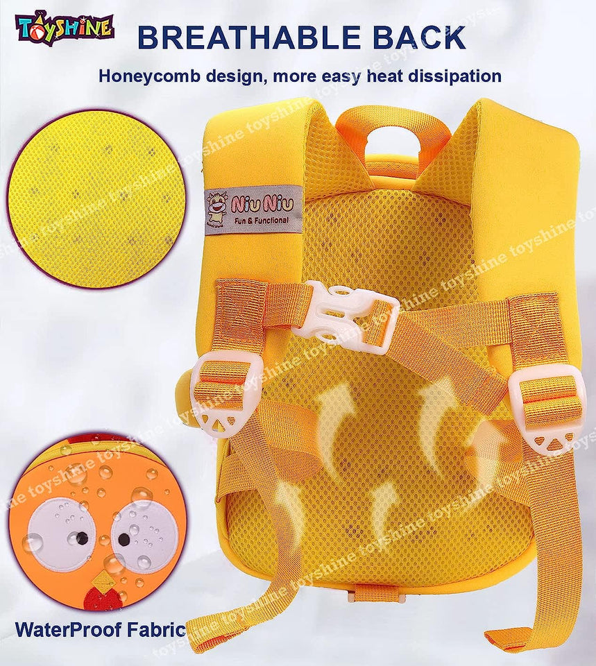 Toyshine Cute Chick Backpacks for Kids Girls Boys Cute Toddler Backpack Preschool Nursery Travel Bag - Mini Size - Yellow