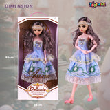 Toyshine Big Size 21" Stunning Look Anne Fashion Doll with 3D Eyes & Folding Hands Pretend Play Gift for Girls Kids Role Play Toy for Age 3+, Blue
