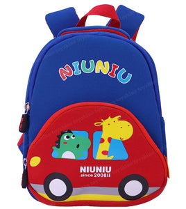 Toyshine Wheels on The Bus Backpacks for Kids Girls Boys Cute Toddler Backpack Preschool Nursery Travel Bag - Mini Size - Dark Blue