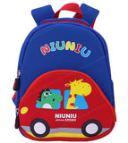 Toyshine Wheels on The Bus Backpacks for Kids Girls Boys Cute Toddler Backpack Preschool Nursery Travel Bag - Mini Size - Dark Blue