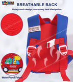 Toyshine Wheels on The Bus Backpacks for Kids Girls Boys Cute Toddler Backpack Preschool Nursery Travel Bag - Mini Size - Dark Blue