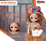 Toyshine MIiskha Beauty Doll with Teddy Plus Dress up Fashion Accessory Pretend Play Gift for Girls Kids Role Play Toy for Age 3+