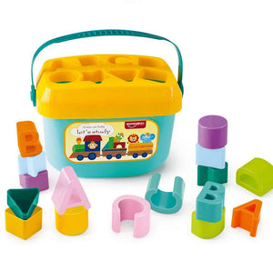 Toyshine Baby's First Shape Sorting Blocks Learning- Educational Activity Toys with 16 Building Blocks - Multicolor (16 pieces)