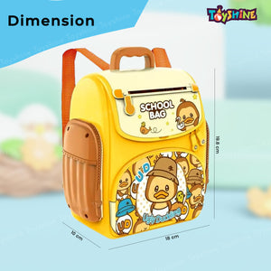 Toyshine School Bag Design Musical Finger Print Sensor Money Safe Piggy Bank ATM for Kids with Password Operation | Money Saving Box Birthday Gift for Boys Girls 3+, Yellow