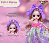 Toyshine Shiny Beauty Doll with Dress up Fashion Accessory Pretend Play Gift for Girls Kids Role Play Toy for Age 3+