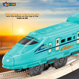 Toyshine Big Size Luxury Track City Playset Battery Operated Train Set with Tracks Colorful Tracks 69 Pc Set for Intellectual Development of Kids Boys Girls 3+
