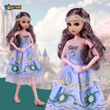 Toyshine Big Size 21" Stunning Look Anne Fashion Doll with 3D Eyes & Folding Hands Pretend Play Gift for Girls Kids Role Play Toy for Age 3+, Blue