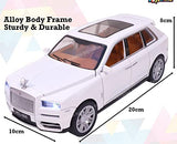 Toyshine 1:22 Rolls Die Cast Scale Model Display Car with Opening Doors Music and Lights | Made of Metal Toy Vehicle for Kids, Adults, Collectors - White B