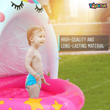 Toyshine Unicorn Baby Pool Tub Swimming Pool with Canopy Play Centre Toy for Kids - 40 x 40 Inches