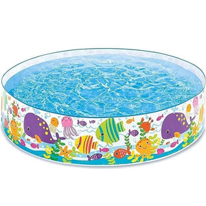 Toyshine 4 Feet Snapset Kids Pool Bath Pool Tub, Summer Water Fun Bathing Tub Toy for Kids - 4 Feet x 10 Inches- B