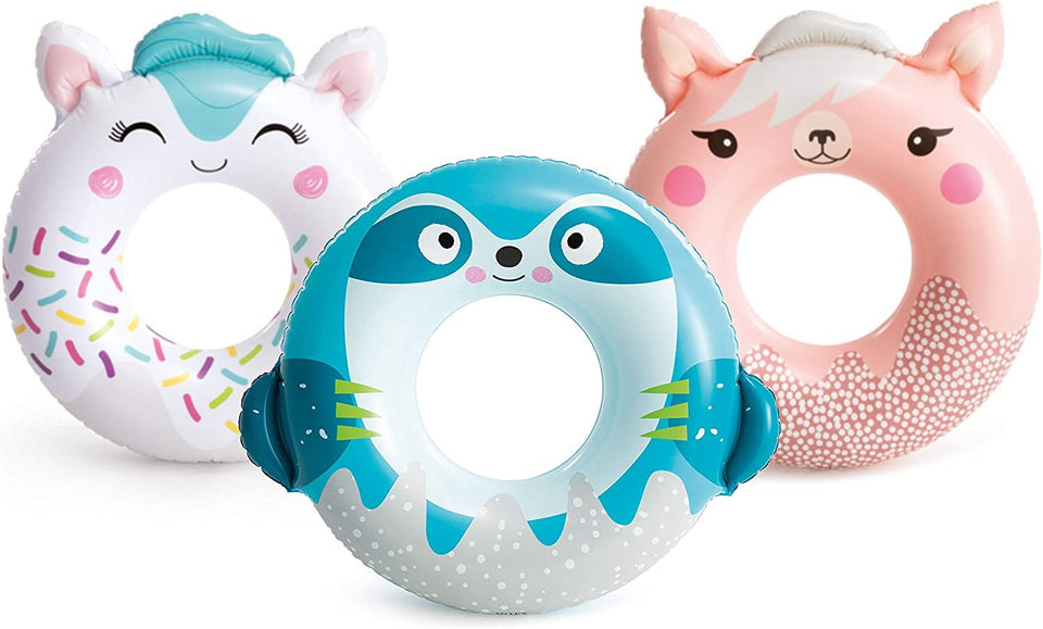 Toyshine 33'' Kitten Pool Rings, Baby Pool, Swimming Rings for Kids, Inflatable Tubes, Summer Fun Water Toys for Kids, Party Fun, Beach Outdoor Party Supplies (1 PC)