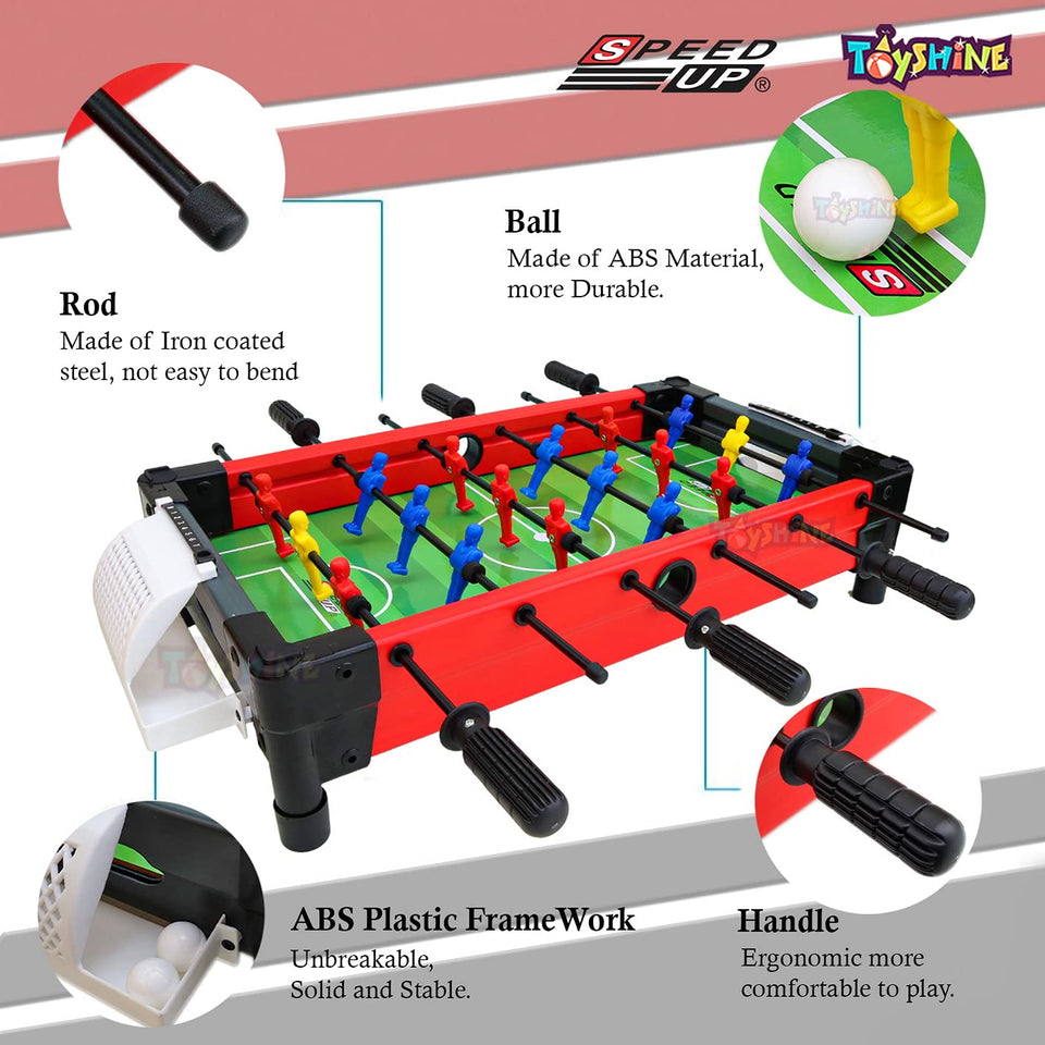 Toyshine Speed-Up Tackle Foosball, Mini Football, Table Soccer Game (Lets Have Fun - B, Multicolor, 75 Cms)