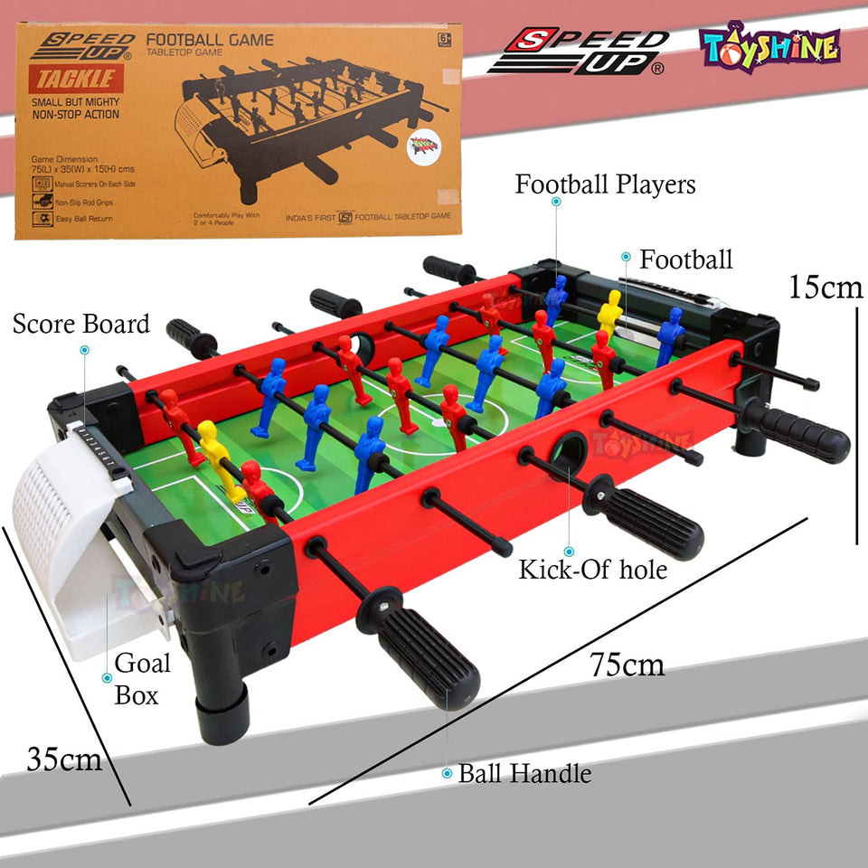 Toyshine Speed-Up Tackle Foosball, Mini Football, Table Soccer Game (Lets Have Fun - B, Multicolor, 75 Cms)