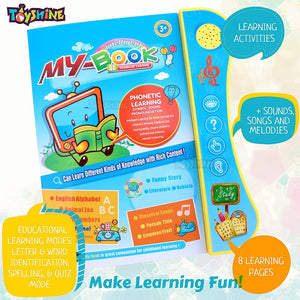 Toyshine Interactive E Learning Children Book Musical English Educational Phonetic Learning Book for 3+ Years, Model