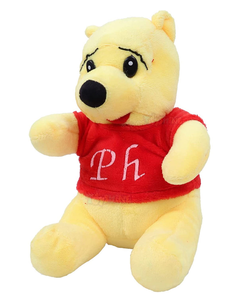Toyshine PH Soft Toy for Kids Boy Girl Baby | Soft Feather Cotton Fabric, Smile Bear, Yellow