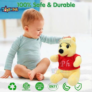 Toyshine PH Soft Toy for Kids Boy Girl Baby | Soft Feather Cotton Fabric, Smile Bear, Yellow