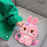 Toyshine Rabbit Crossbody Purse Bags for Women Girls, Toys Handbag Shoulder Silicone Small Purse - Pink