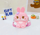 Toyshine Rabbit Crossbody Purse Bags for Women Girls, Toys Handbag Shoulder Silicone Small Purse - Pink