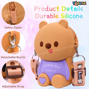 Toyshine Soft Mini Hanging Cute Side Bags with Strap Comb and Compact Mirror for 4~8 Years Baby