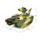 Toyshine 2 in 1 Tank Aircraft Convertible Tank & Jet Fighter Airplane Toy with Lights and Shooting Music - New