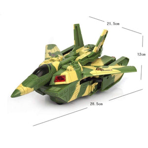 Toyshine 2 in 1 Tank Aircraft Convertible Tank & Jet Fighter Airplane Toy with Lights and Shooting Music - New