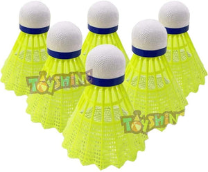 Toyshine Multicolor Nylon Stable and Sturdy Badminton Shuttlecocks/Shuttles - Pack of 6 (SSTP)