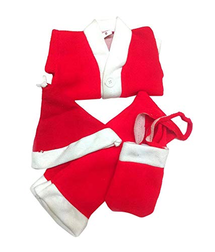 Toyshine Santa Claus Costume Christmas Dress for Kids SIZE 0 (0-6 Months)