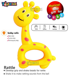 Toyshine Pack of 4 Rattle Set for New Born Babies, Toy for Babies, Non-Toxic (TS-2022)