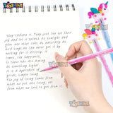 Toyshine Pack of 8 Flying Unicorn Colorful Pencils for Girls with Rubber Tops, Multi-color, Party Favor, Birthday Return Gifts