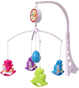 Toyshine Musical Wind up Cot Mobile Bed Ring with Hanging Toys, Soft Soothing Music