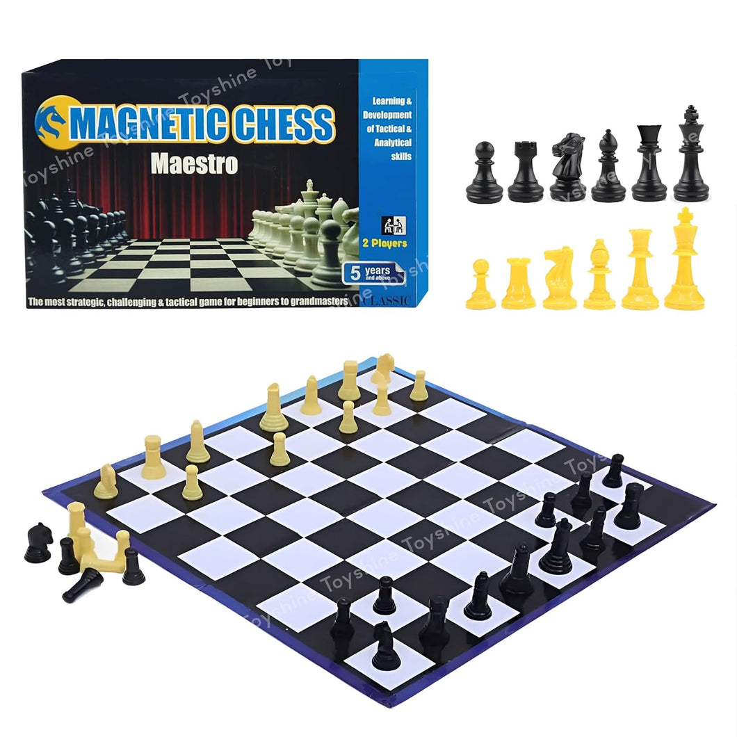 Toyshine 36cm Magnetic Chess Set with Folding Chess Board and Pieces Strategic,Challenging & Tactical Game for Beginner Kids 5 +