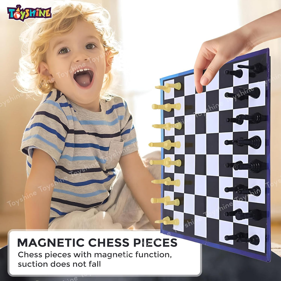 Toyshine 36cm Magnetic Chess Set with Folding Chess Board and Pieces Strategic,Challenging & Tactical Game for Beginner Kids 5 +