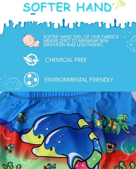 Toyshine Swimming Combo with 2 trunks, Goggles, Swimming Cap, Nose Clip, 2 Ear Plugs Design