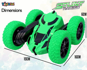 Toyshine Stunt Racing RC Car 4WD Remote Control Car 360 Degree Flips Double Sided Walking Rotating Stunt Car Electric Rechargeable Off Road - Green