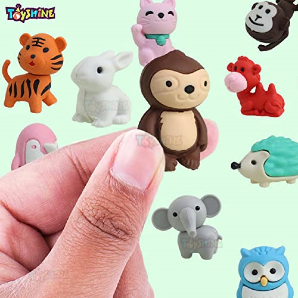 Toyshine Theme Based Colorful Erasers for Children Party Favors, School Supplies