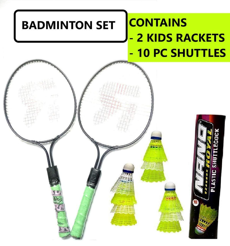 Toyshine Plastic 3 in 1 Super Sports Combo for Age 3 - 7 Years | Cricket | Badminton | Football - Multi Color