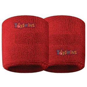 Toyshine Thick Cotton Wristbands, Athletic Sweat Bands for Sports Activities - Pack of 5 Pairs (SSTP)