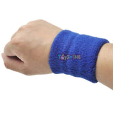 Toyshine Thick Cotton Wristbands, Athletic Sweat Bands for Sports Activities - Pack of 5 Pairs (SSTP)