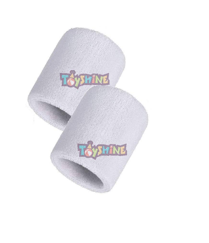 Toyshine Thick Cotton Wristbands, Athletic Sweat Bands for Sports Activities - Pack of 5 Pairs (SSTP)