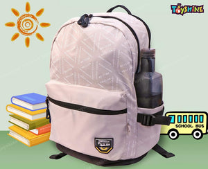 Toyshine High School Backpacks for Teen Girls Boys with 3 Cute Badges, Lightweight Bags for kids - Grey
