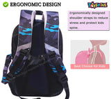 Toyshine Camouflage High School College Backpacks for Teen Girls Boys Lightweight Bag-Blue