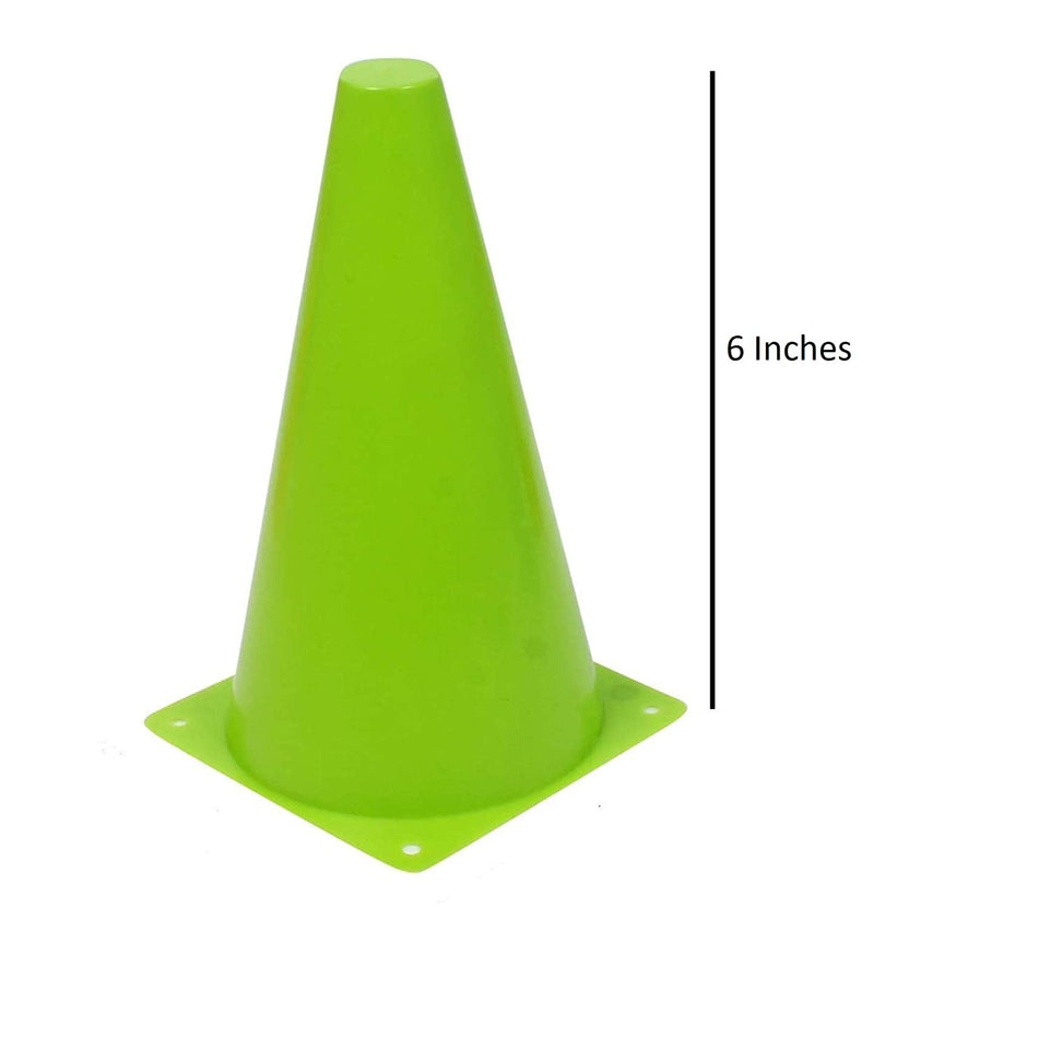 Toyshine 6 Inches Plastic Multicolored Stacking Cones | Perfect for Sports Training | Set of 6, Assorted Color (SSTP)