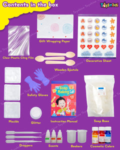 Toyshine My Soap Making Lab Create Scented & Glitter Soaps Stem Educational Learning Creative Fun DIY Activity Toy Kit Cum Indoor Game for Boys and Girls 8+