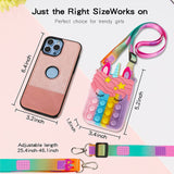 Toyshine Unicorn Shape Mini Shoulder Pop it Popit Purse Bag Fidget Toys for Girls, Sensory Silicone Fidget Gifts for Kids Girls Women- Multi 2